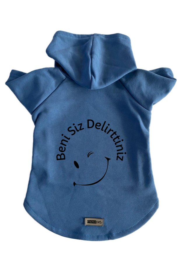 Hooded Sweatshirt Dog and Cat Outfit - Blue You Drive Me Crazy