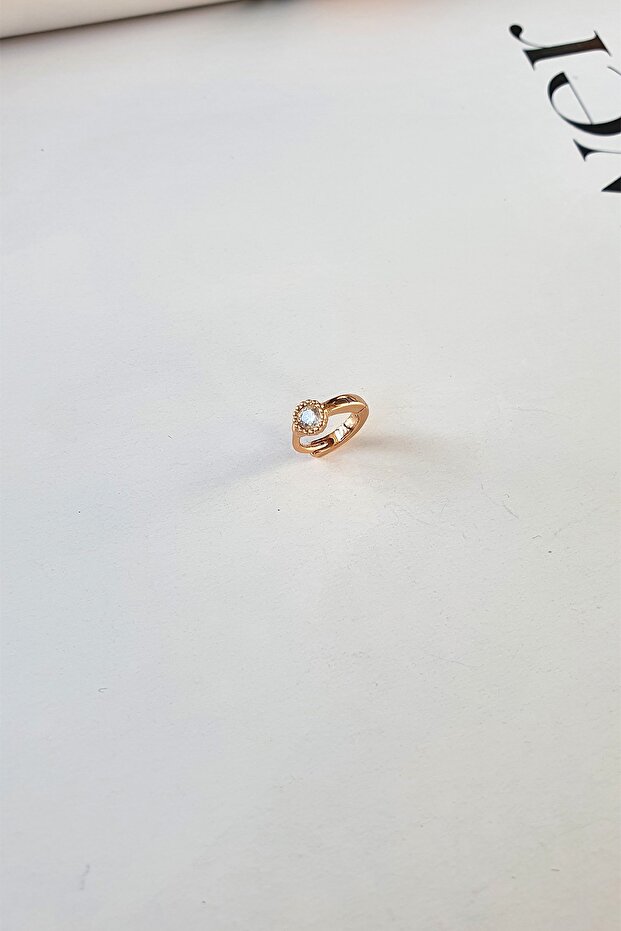 Tek Taş Helix Ve Tregus Piercing 24k Altın Kaplama (kıkırdak Küpe) - 4