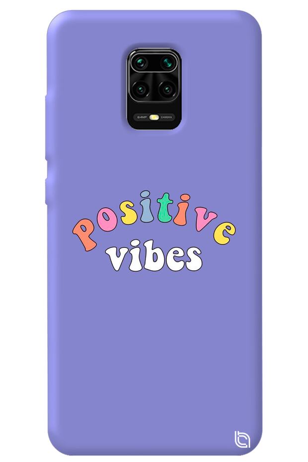 Xiaomi Redmi Note 9 Pro Lilac Colored Premium Velvet Inside Positive Patterned Silicone Phone Case