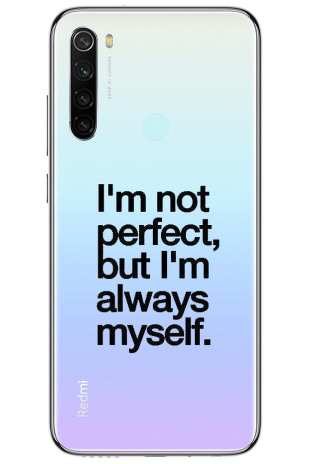 Case for Xiaomi Redmi Note 8 Myself Patterned Transparent Silicone