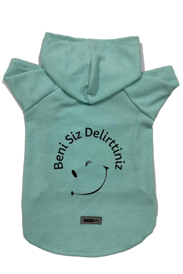 Light Green Size m Hooded Sweatshirt - Dog and Cat Print Outfit