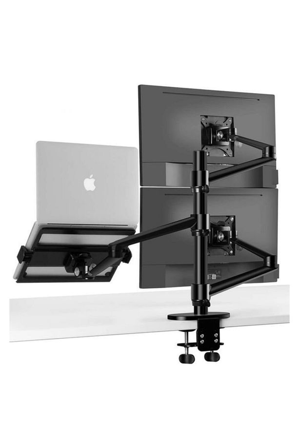 Std7093 10"-27" Uyumlu  Notebook Stand Ve Vesa Monitör Tutucu Çift Kol - 2