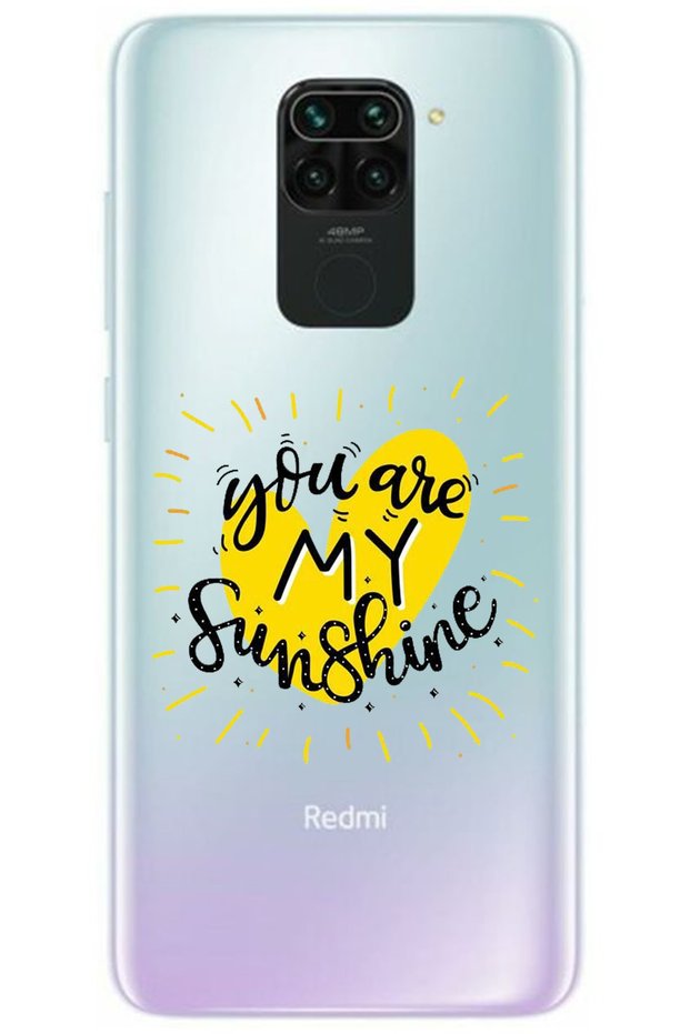 جراب سيليكون شفاف لهاتف Xiaomi Redmi Note 9 Sunshine مع نمط