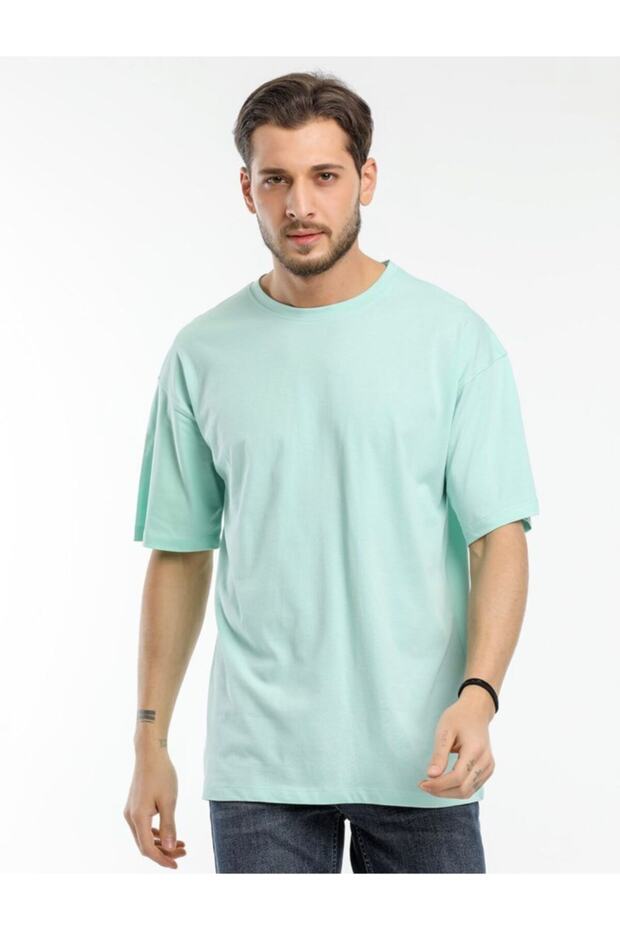 Oversize Plain Mint Color T-Shirt