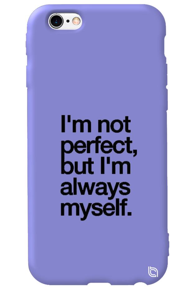 Iphone 6 6s Lilac Color Premium Silicone Phone Case with Velvet Inside Myself Pattern