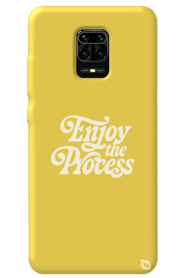 Xiaomi Redmi Note 9 Pro Yellow Color Premium Enjoy Patterned Silicone Phone Case with Velvet Inside