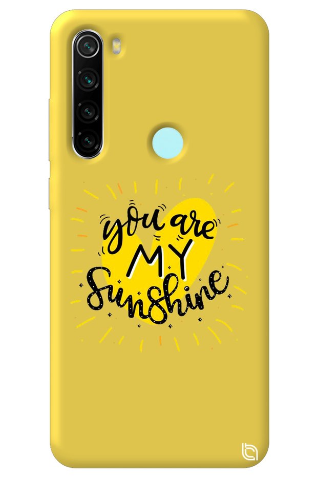 Xiaomi Redmi Note 8 Yellow Color Premium Velvet Inside Sunshine Patterned Silicone Phone Case