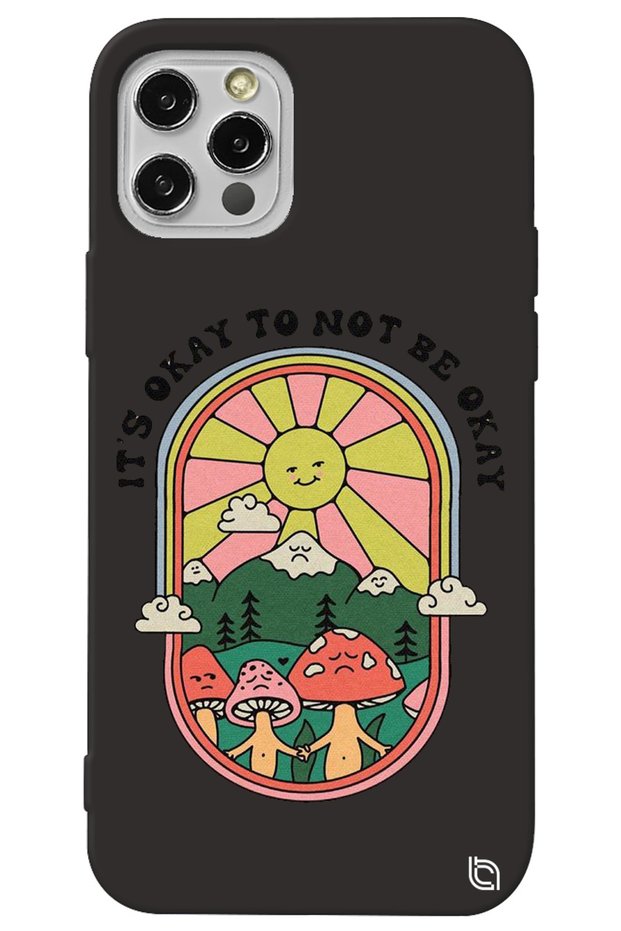 iPhone 13 Pro Max Black Color Premium Velvet Inside Arrow Patterned Silicone Phone Case