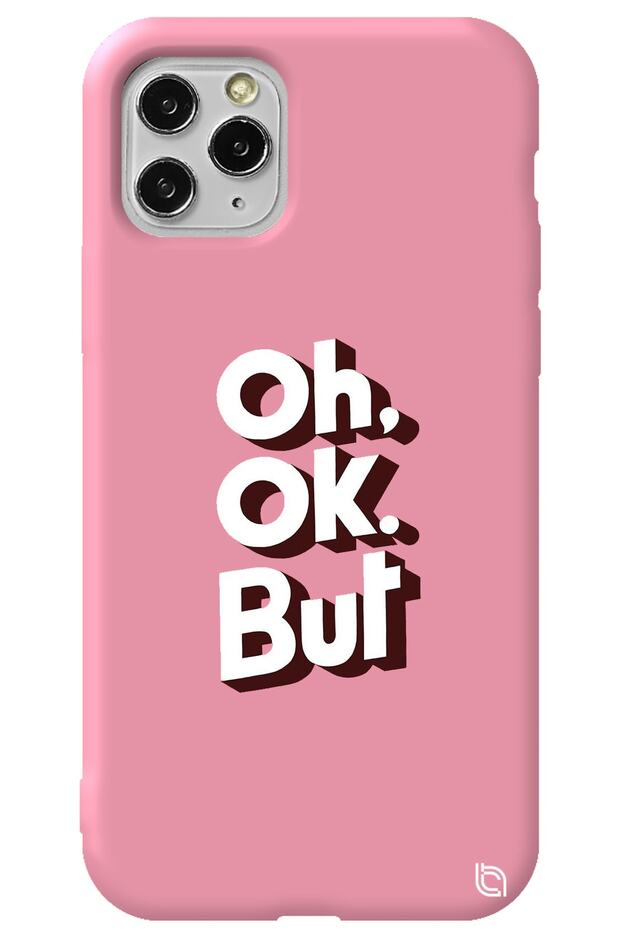 iPhone 11 Pro Max Pink Color Premium Velvet Inside Arrow but Patterned Silicone Phone Case