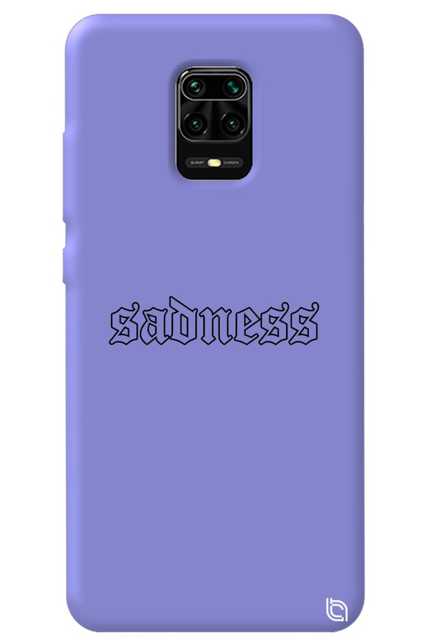 Xiaomi Redmi Note 9S Lilac Color Premium Velvet Inside Sadness Patterned Silicone Phone Case