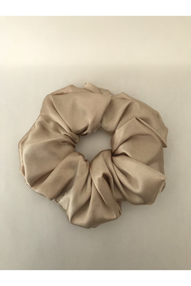 Women's Gold Satin Scrunchie Bagel Buckle