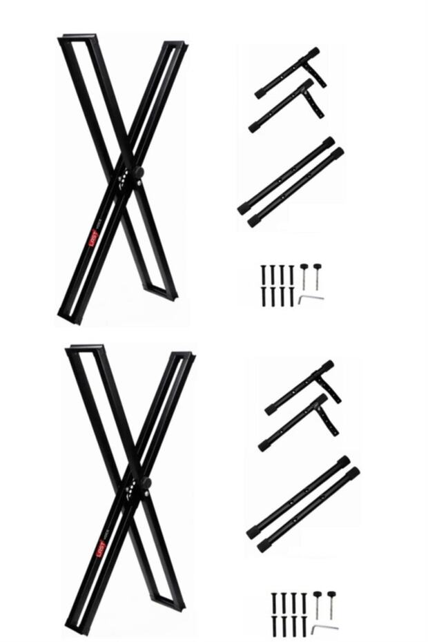 Ks-04dx 2li Set Çift Profilli 7 Kademeli Üst Segmen Org Sehpası Standı Ayağı (sabitleme Ka - 4