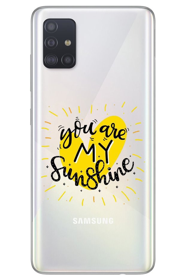 Patterned Transparent Silicone Phone Case for Samsung A51 Sunshine Pattern