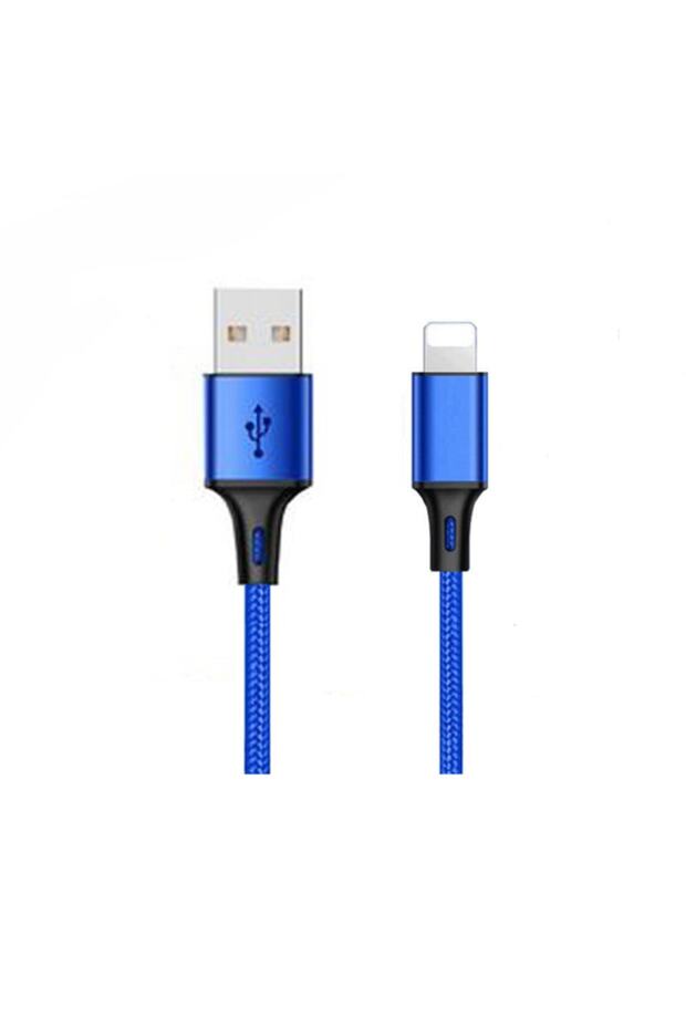 Iphone Lightning Usb Kablo 2.4a Hızlı Şarj Data Kablosu 6 7 8 Plus X Xs Xr 11 Pro 12 Mavi - 1