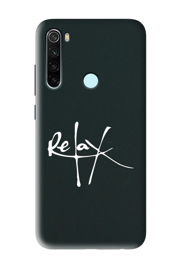حافظة هاتف Xiaomi Redmi Note 8 متوافقة مع تصميم الاسترخاء باللون الأسود