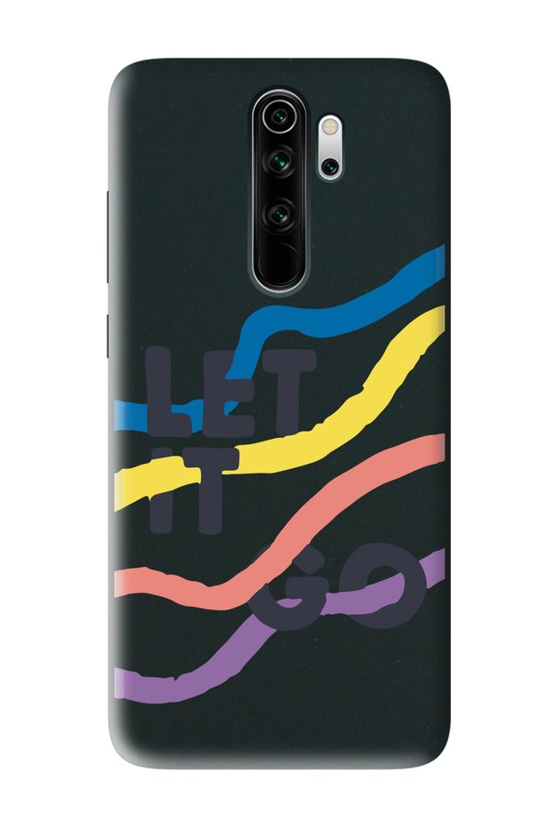 حافظة هاتف Xiaomi Redmi Note 8 Pro متوافقة مع Let It Go Design باللون الأسود