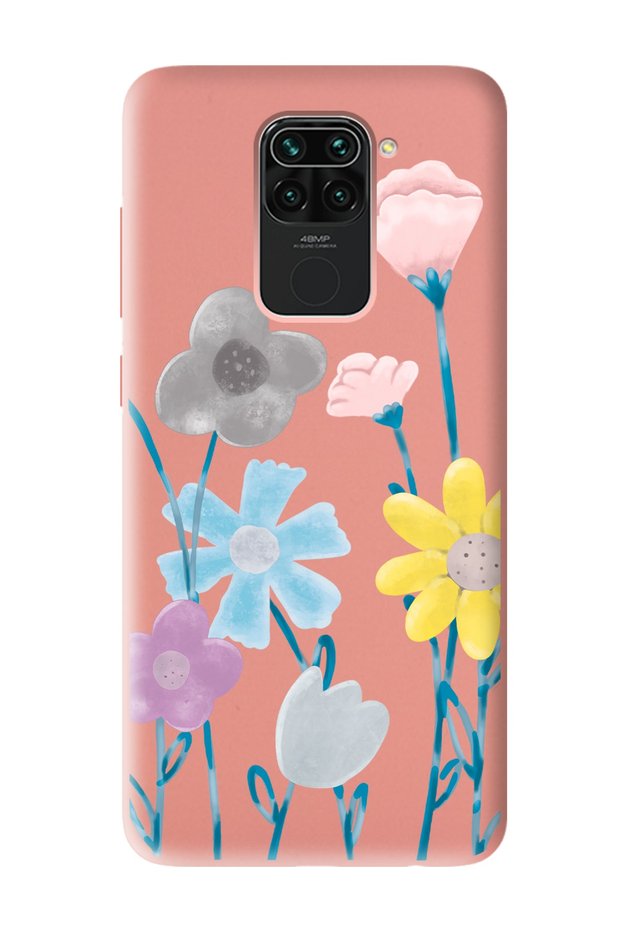 Xiaomi Redmi Note 9 Compatible Color Brush Design Powder Launch Phone Case