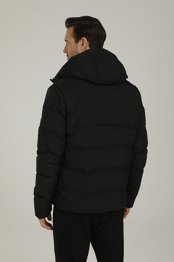 Sn22 Nolan Down Jacket 1p Siyah Erkek Kısa Kaban - 10