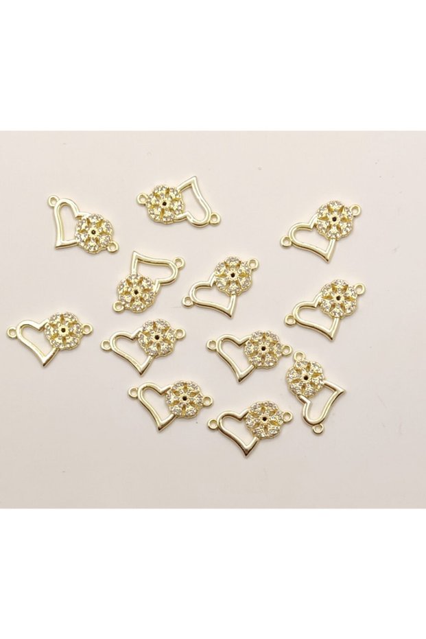 Heart And Snowflake Model Jewelled Necklace Bracelet Pendant 5 Pieces