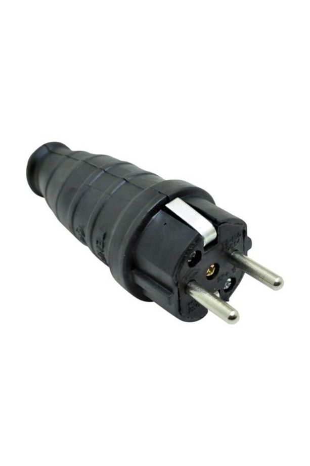 Kauçuk 1x16 Amper Monofaze Erkek Fiş - Siyah - 220 Volt - Or2101 - 1