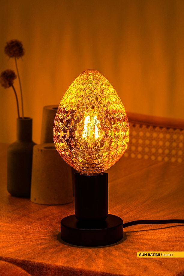 G95 Rustik Led Ampul 2200k Sarı Işık 350lm 220-240v 4w E27 - 4