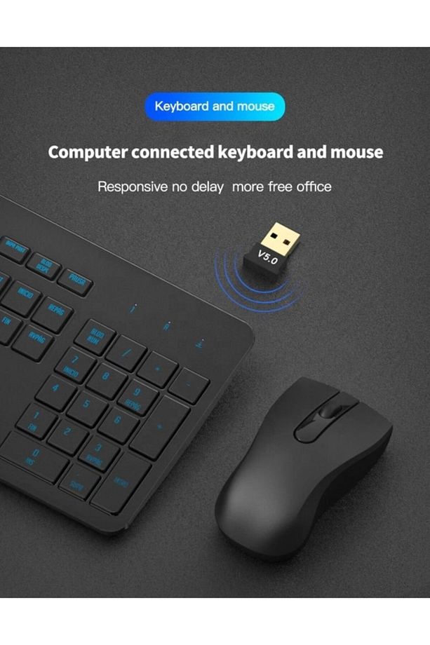 Mini V5.0 Usb Bluetooth Dongle V5.0 Bluetooth Adaptör - 3