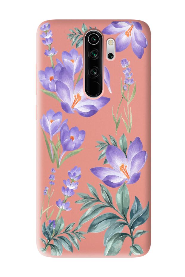 Xiaomi Redmi Note 8 Pro Compatible Winter Flower Design Powder Launch Phone Case