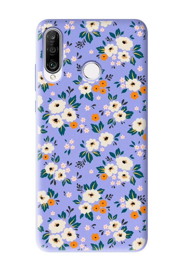 Huawei P30 Lite Compatible Flower Garden Design Lilac Launch Phone Case