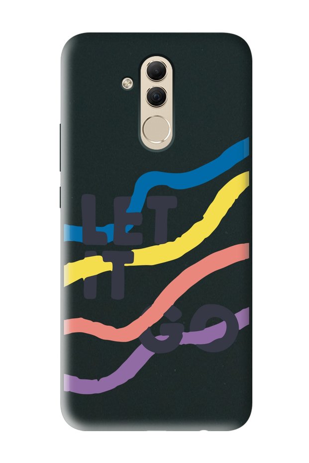حافظة هاتف متوافقة مع هاتف Huawei Mate 20 Lite بتصميم Let It Go باللون الأسود
