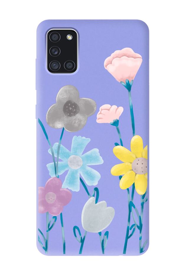 Samsung A31 Compatible Color Brush Design Lilac Launch Phone Case