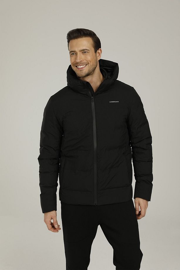 Sn22 Nolan Down Jacket 1p Siyah Erkek Kısa Kaban - 9