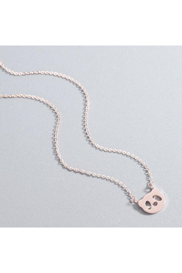 Minimal Panda Gümüş Kolye - 2