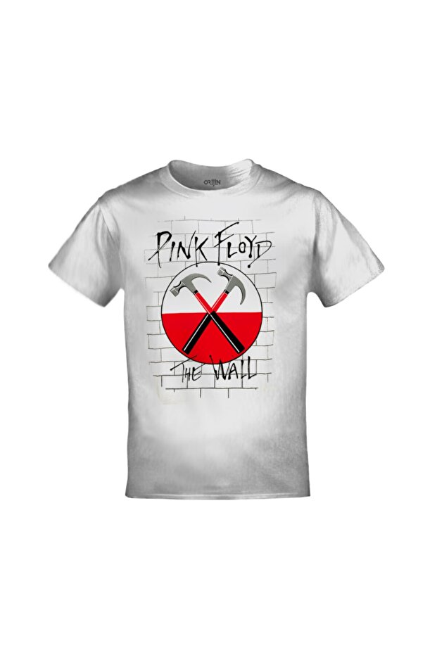 تي شيرت أبيض مطبوع عليه Pink Floyd The Wall للجنسين