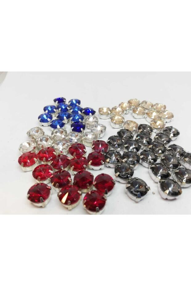 10 Mm (1 CM) Round-rivoli Case Planted Glass Stone 50 Pieces