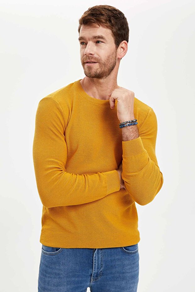 Crew Neck Slim Fit Knitwear Sweater