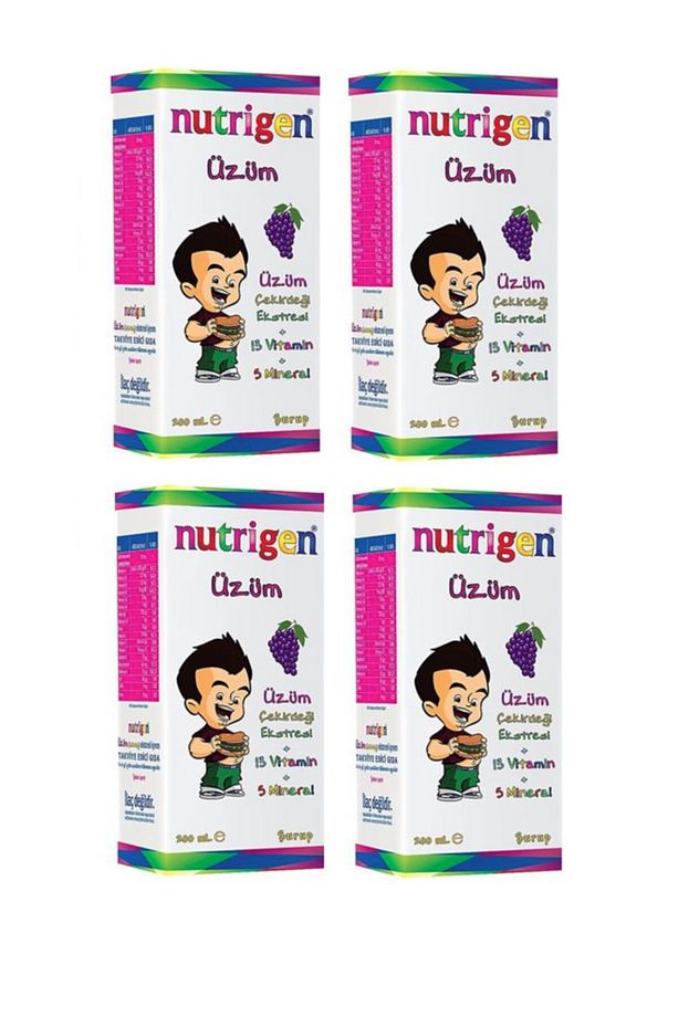 Çocuklar Için Üzüm Çekirdeği Ekstresi Multivitamin Şurup 200 ml 4 Adet - 1
