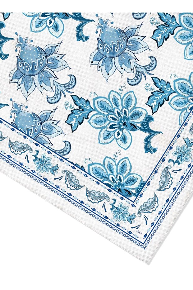 مفرش طاولة أبيض مستطيل - 230 × 150 سم - 3