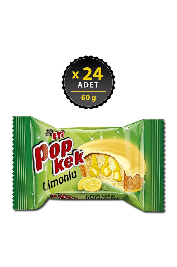 Popkek Limonlu Kek 60 g x 24 Adet - 1