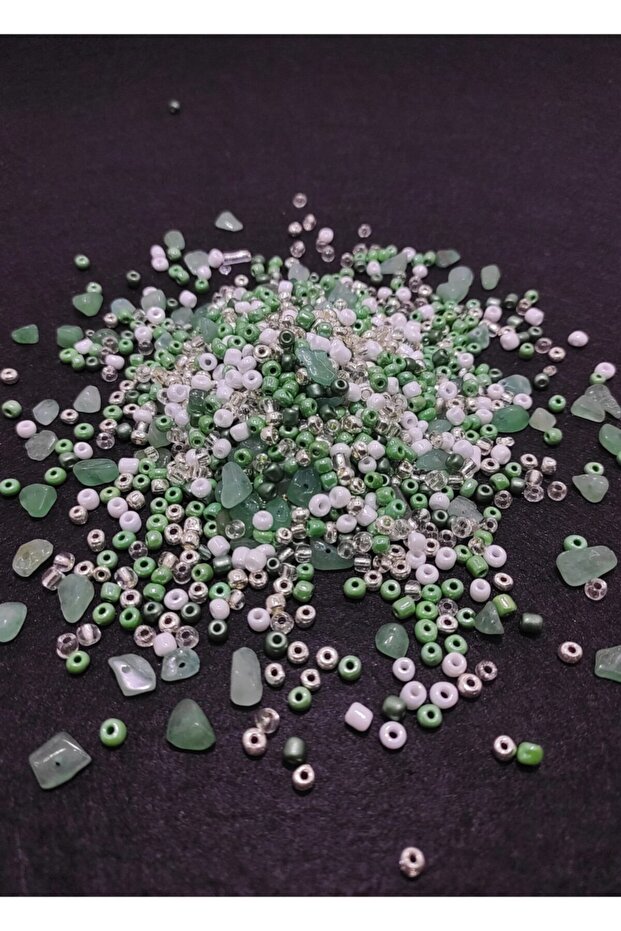 100 grams Special Mix Natural Aventurine Stone Glass Sand Beads