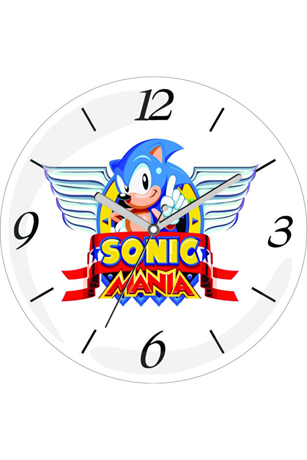 ساعة حائط زجاجية حقيقية من Sonic Mania Visual Silent Mite Curved