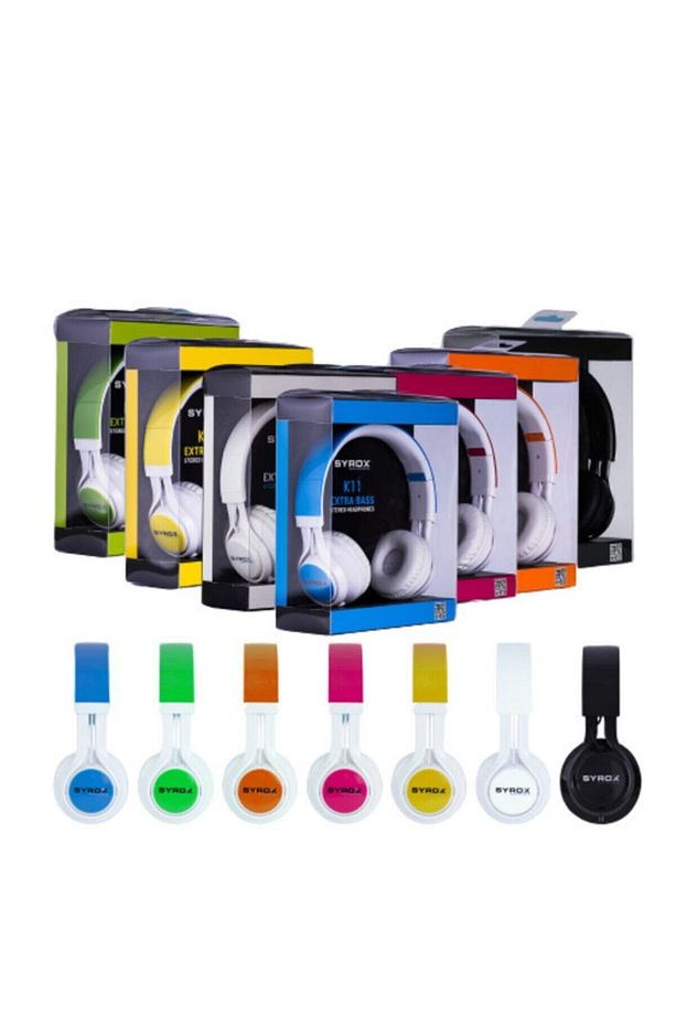 K11 Mikrofonlu Stereo Kablolu Kulak Üstü Kulaküstü Kulaklık Sarı Renk Genç Çocuk Unisex - 2