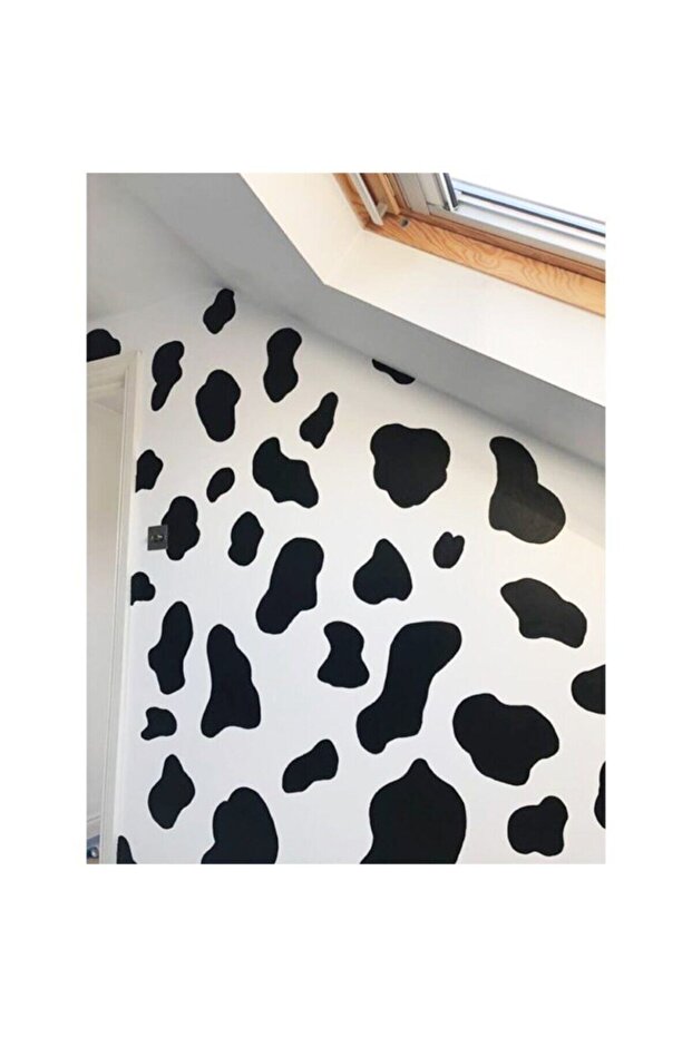 İnek Desen Duvar Kapı Sticker - 4