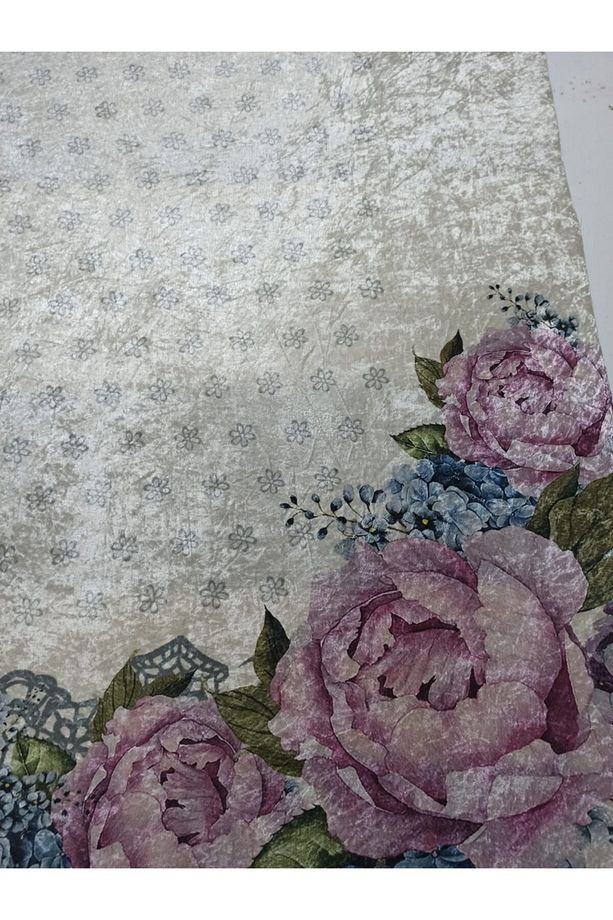 Soft Kadife Kumaştan Lastikli Halı Örtüsü - 3