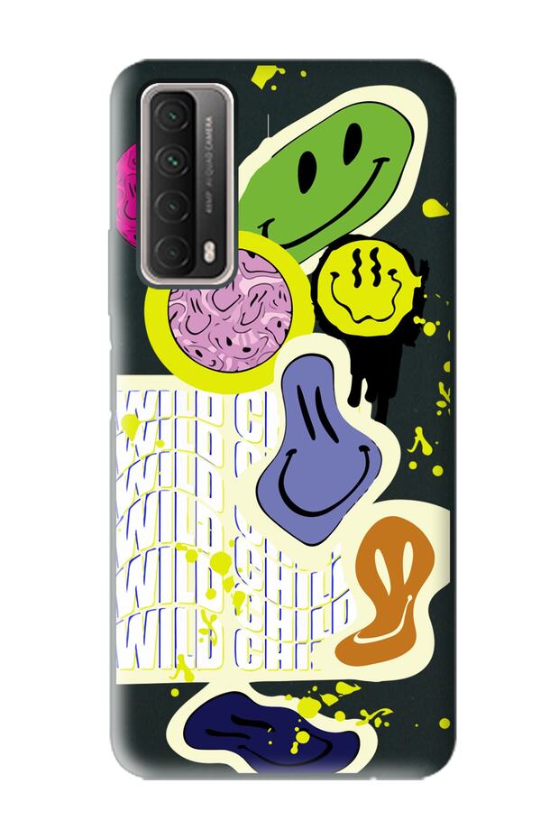 Huawei P Smart 2021 Compatible You Can Sad Smile Design Black Launch Phone Case