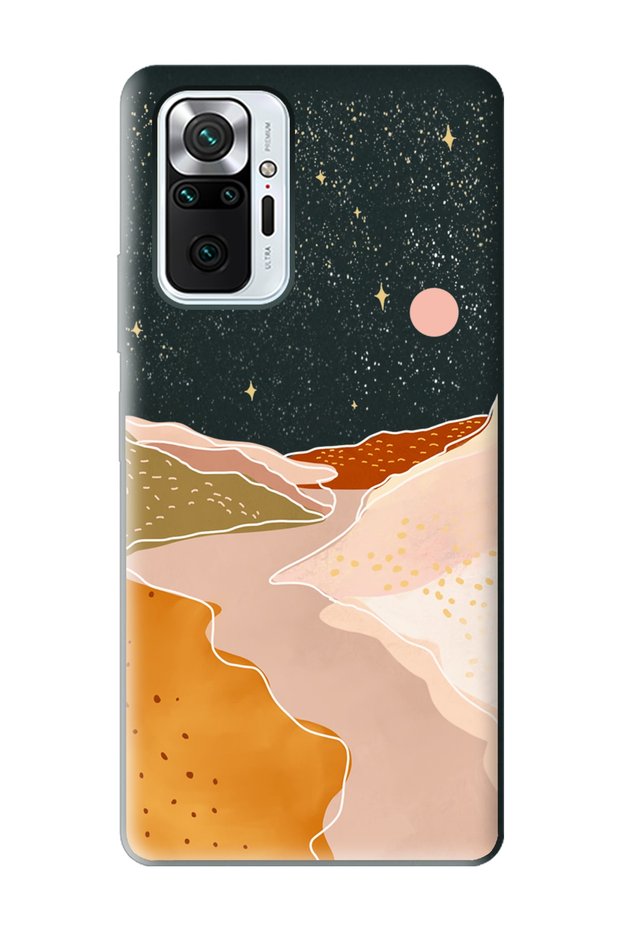 حافظة هاتف Xiaomi Redmi Note 10 - 10s متوافقة مع تصميم Valley باللون الأسود