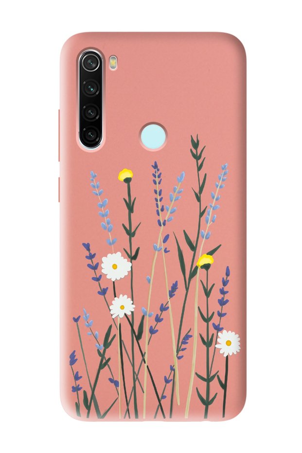 Xiaomi Redmi Note 8 Compatible Softy Lavenders Designed Powder Launch Phone Case
