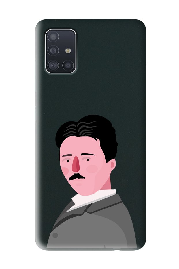 Samsung A51 Compatible Nikola Tesla Design Black Launch Phone Case