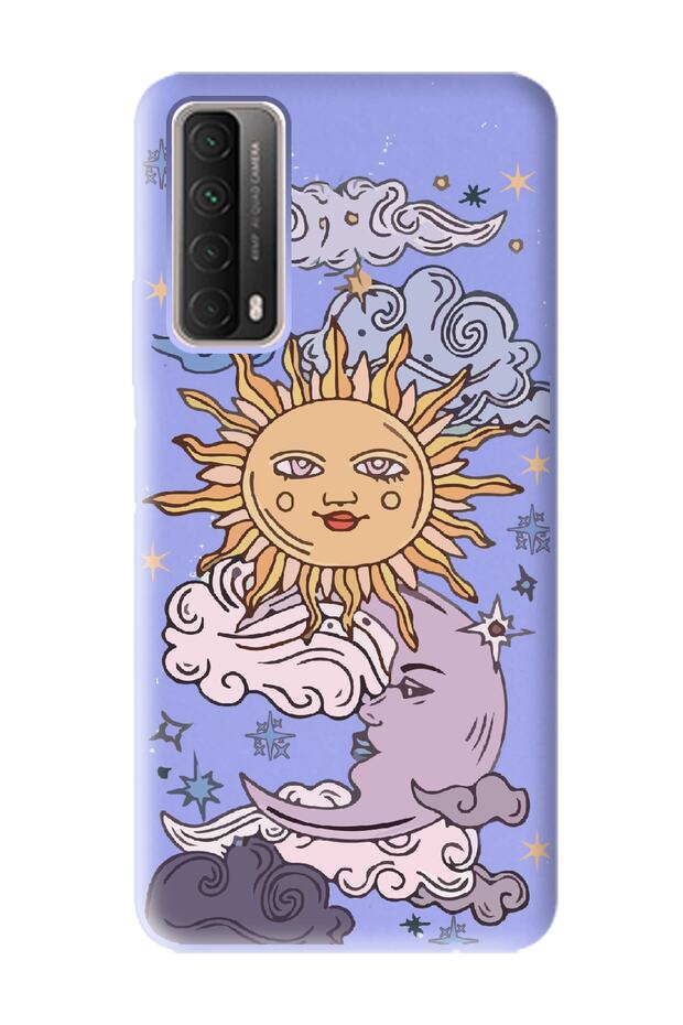 Huawei P Smart 2021 Compatible Solar Retro Design Lilac Launch Phone Case