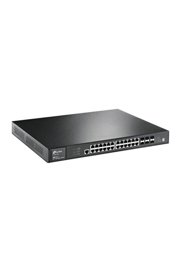 محول شبكة جيجابت قابل للتكديس من الفئة الثالثة مُدار بـ 28 منفذًا طراز e-52 T3700g-28tq Jetstream
