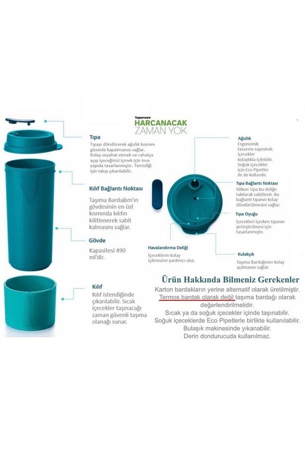 Taşıma Bardağı 490 ml Çay Kahve Taşıma Bardağı - 4